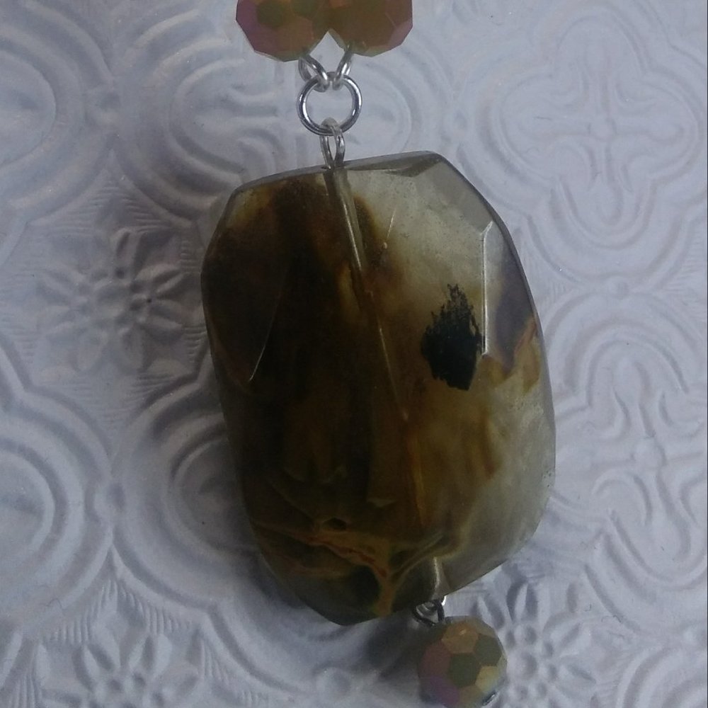 WATERMELON TOURMALINE CRYSTAL NECKLACE - Picture 5 of 6